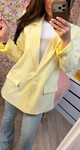 FLORA MOUW BLAZER YELLOW FLORA MOUW BLAZER YELLOW