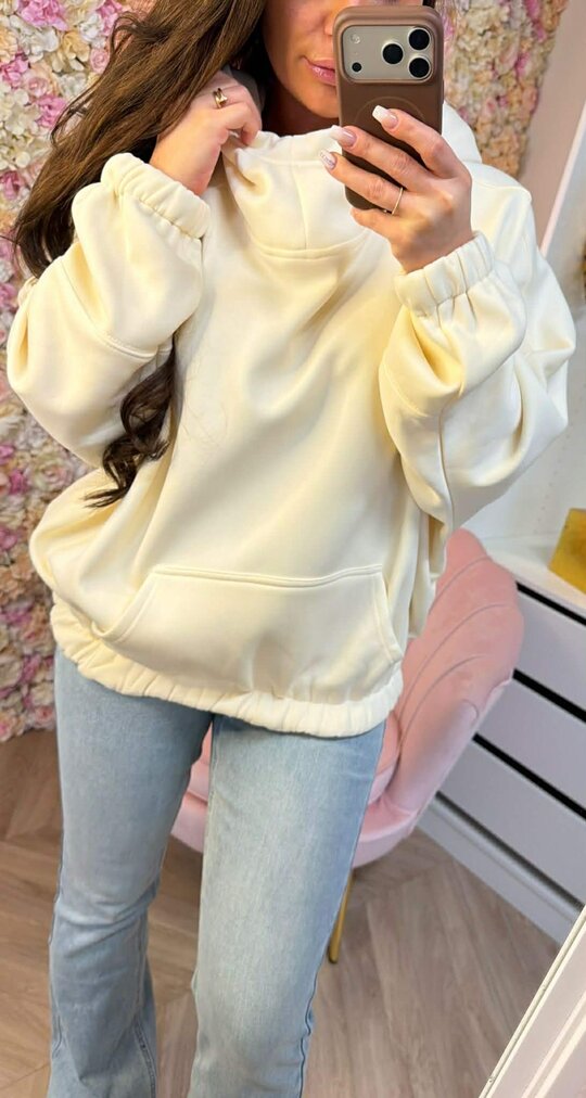 TRENDY OVERSIZED HOODIE 12782 YELLOW TRENDY OVERSIZED HOODIE 12782 YELLOW