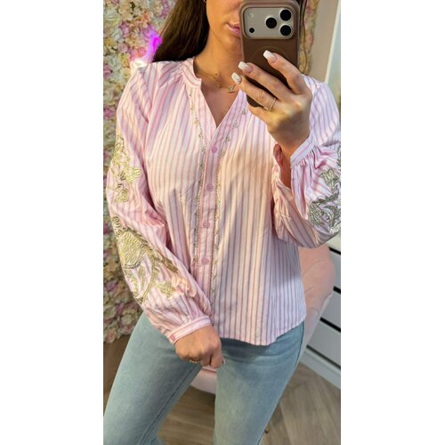 STRIPY BLOUSE 3621 PINK
