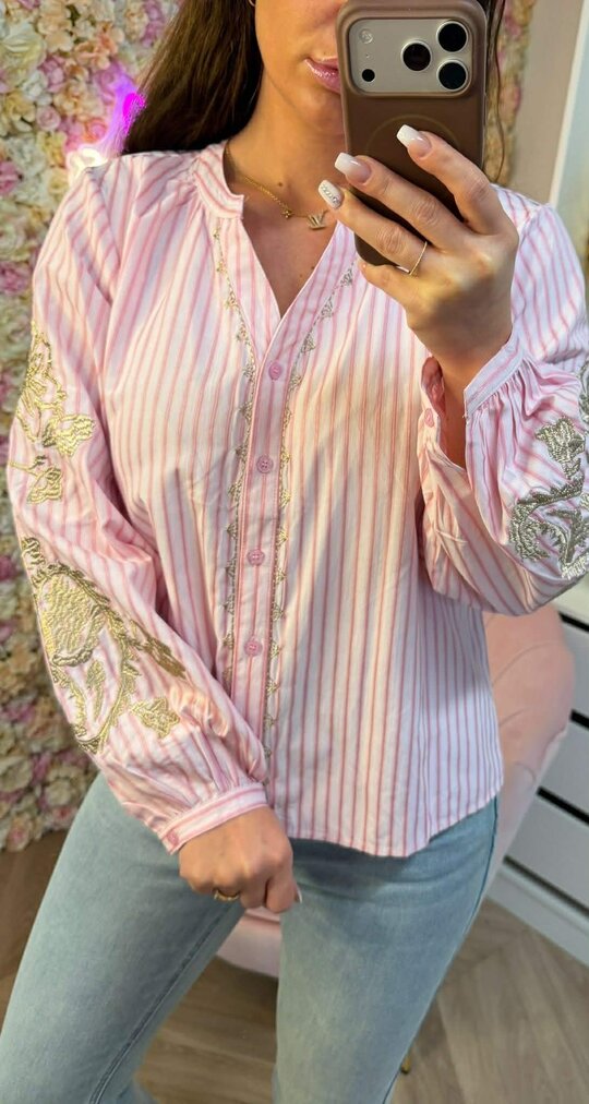 STRIPY BLOUSE 3621 PINK