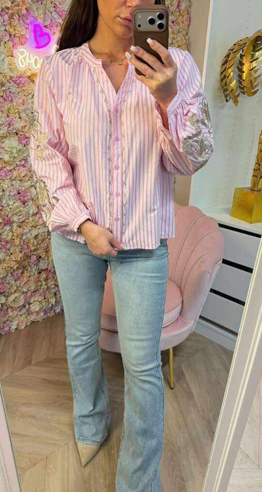 STRIPY BLOUSE 3621 PINK