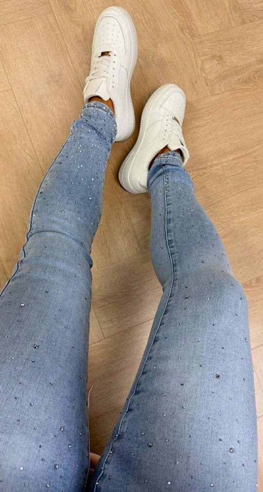 STRETCHY GLITTER SKINNY 931-6 LIGHTDENIM