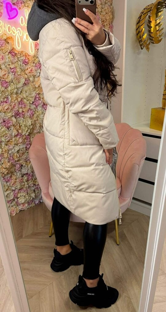 HOODIE WINTERJACKET 8235 BEIGE HOODIE WINTERJACKET 8235 BEIGE