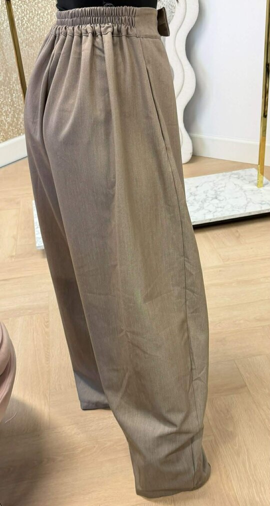 STEEF WIDE LEG PANTALON TAUPE