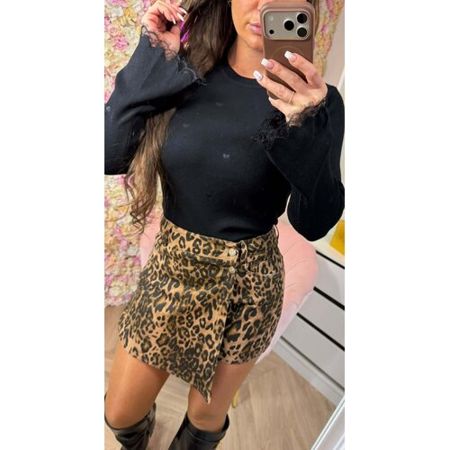 HARTJES FLARE SLEEVE TOP 9502 BLACK