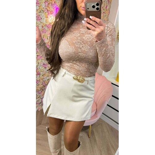 BY SWAN LACE GAUZE TOP 10082 TAUPE