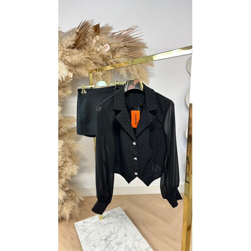 TESSA CHIQUE SET BLAZER + SKORT BLACK