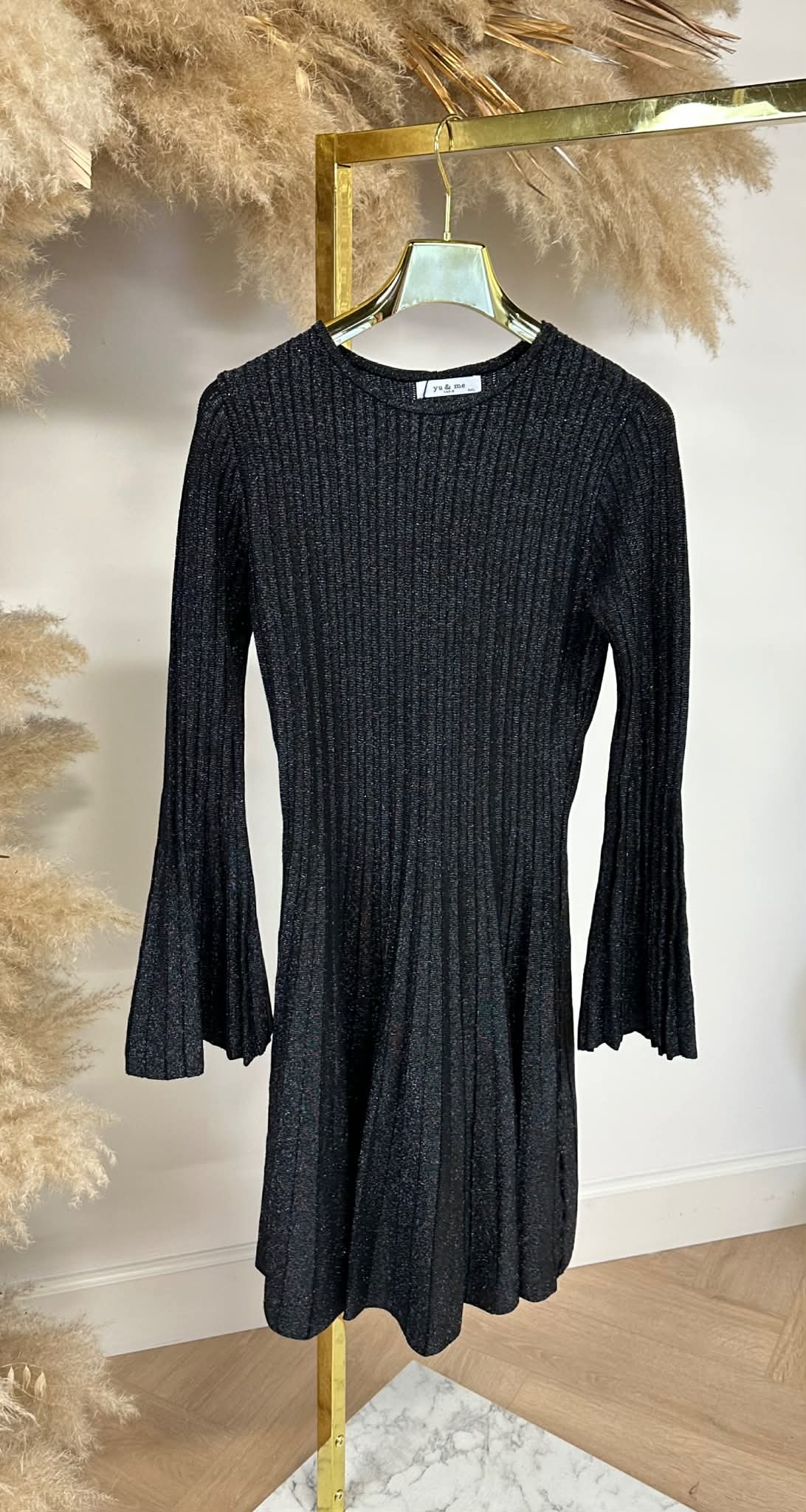 LUREX SHINE DRESS 95127 BLACK/SILVER