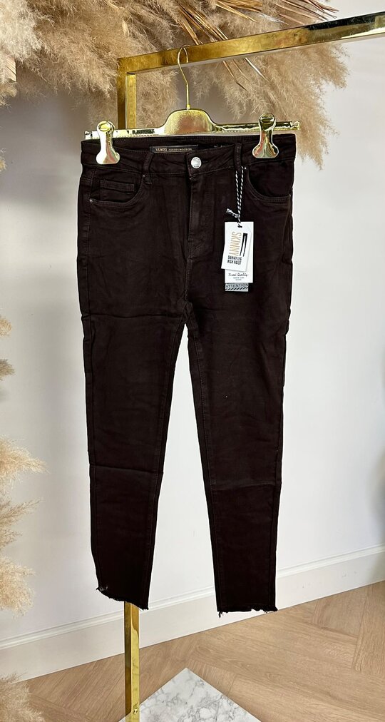 STRETCH SKINNY JEANS 795-26 CHOCO