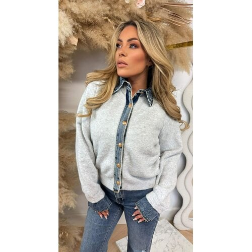 BELLE KRAAG VESTJE 1169 ECRU