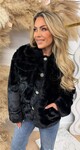 GLAMOUR FAKE FUR JACKET 1100 BLACK