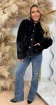 GLAMOUR FAKE FUR JACKET 1100 BLACK