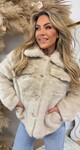 GLAMOUR FAKE FUR JACKET 1100 BEIGE GLAMOUR FAKE FUR JACKET 1100 BEIGE