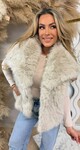 MUSTHAVE FAUX FUR GILET 1107 BEIGE MUSTHAVE FAUX FUR GILET 1107 BEIGE