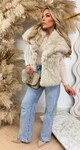 MUSTHAVE FAUX FUR GILET 1107 BEIGE MUSTHAVE FAUX FUR GILET 1107 BEIGE