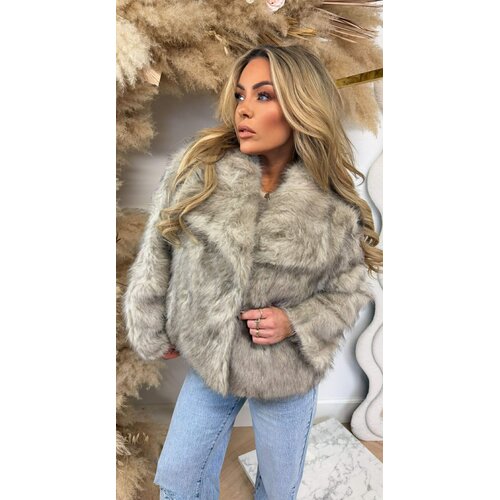 MELODY FAUX FUR JACKET V226 CREME