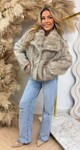 MELODY FAUX FUR JACKET V226 CREME