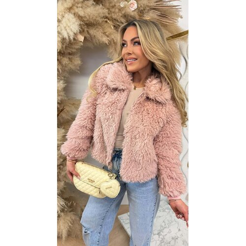 SHEEP VEGAN FUR JACKET 8799 PINK