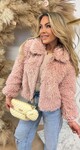 SHEEP VEGAN FUR JACKET 8799 PINK