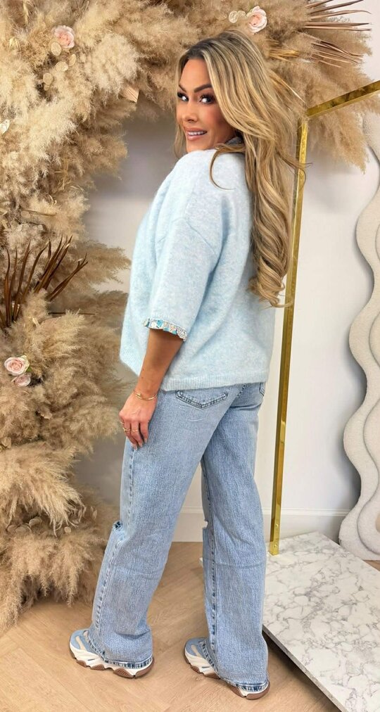 BLOEMIE KNITTED SHIRT 48433 ICEBLUE BLOEMIE KNITTED SHIRT 48433 ICEBLUE