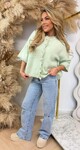 BLOEMIE KNITTED SHIRT 48433 MINT BLOEMIE KNITTED SHIRT 48433 MINT