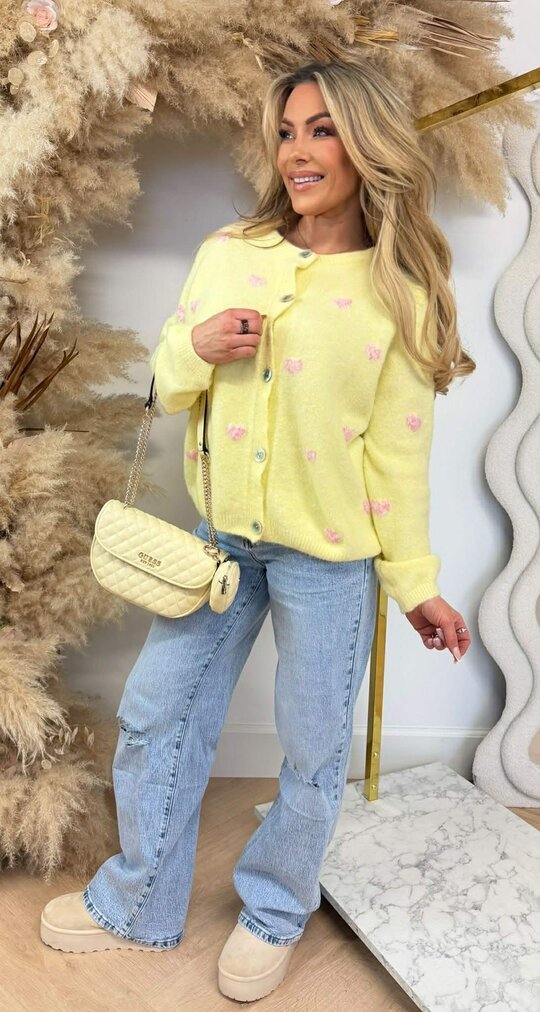 HARTJES SOFT SWEAT/VEST YELLOW HARTJES SOFT SWEAT/VEST YELLOW