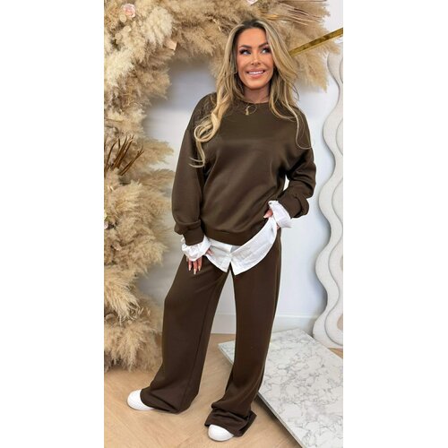 BLOUSE/SWEAT SET CHOCO