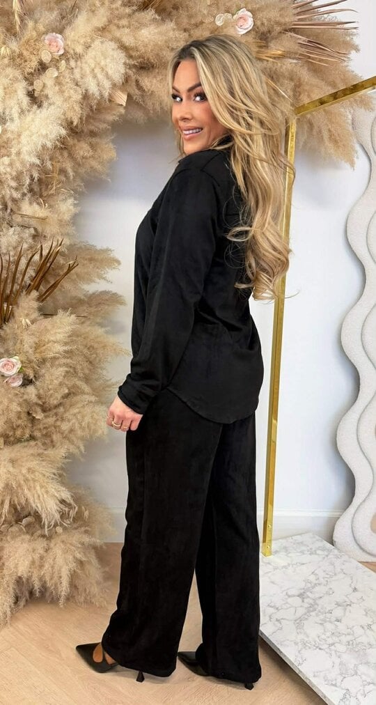 SUEDINE SET 2686 BLACK