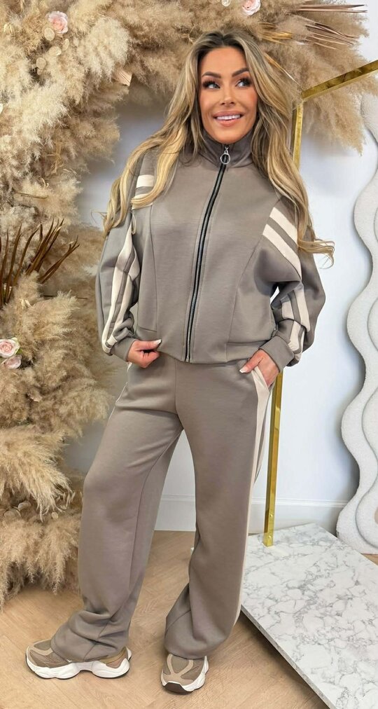 ELIN STRIPE SET BEIGE