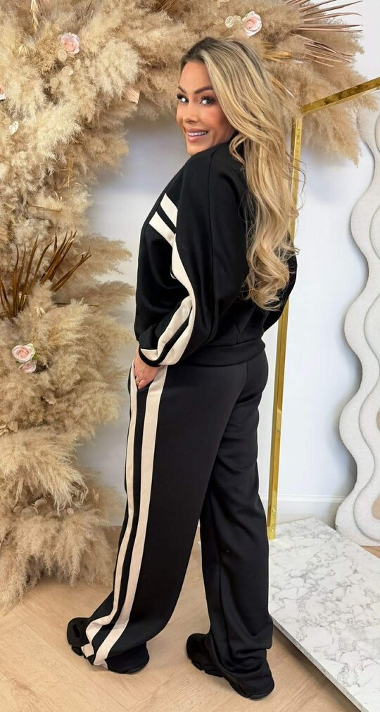 ELIN STRIPE SET BLACK