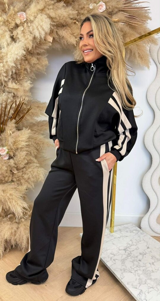 ELIN STRIPE SET BLACK