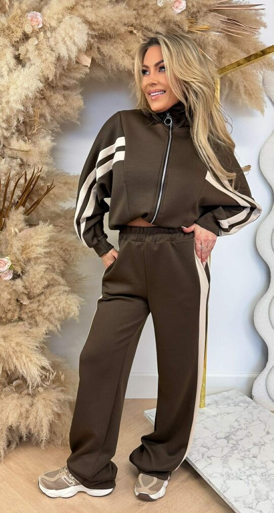 ELIN STRIPE SET CHOCO