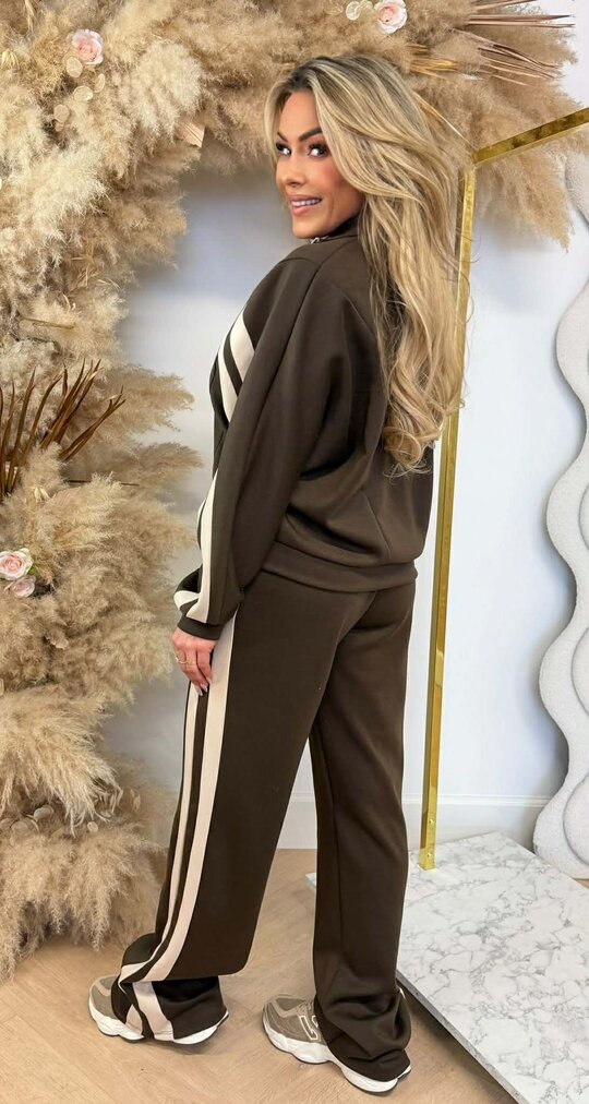 ELIN STRIPE SET CHOCO