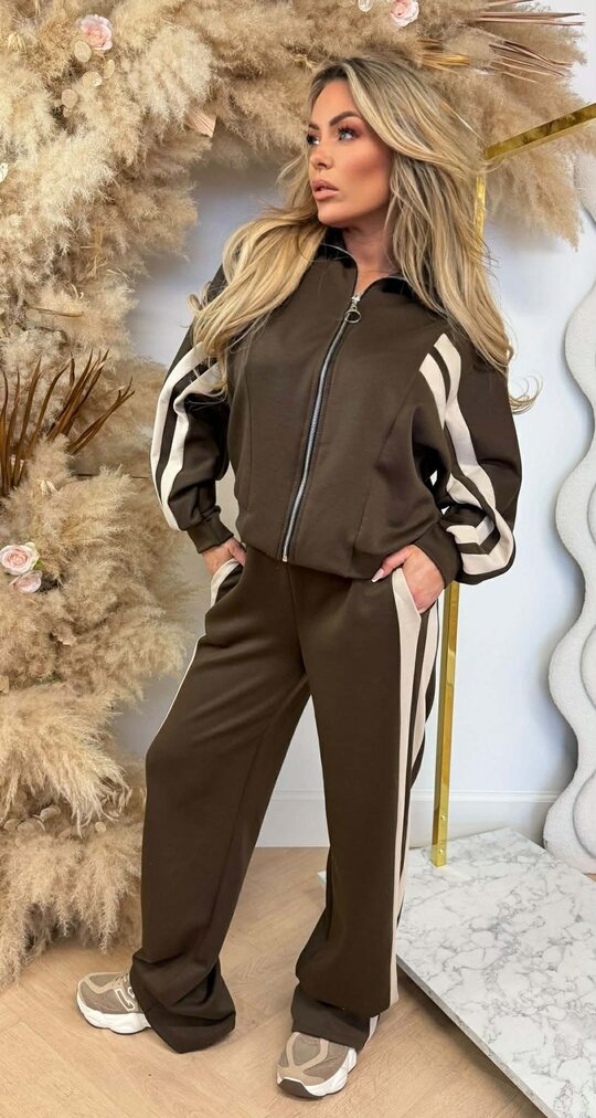 ELIN STRIPE SET CHOCO