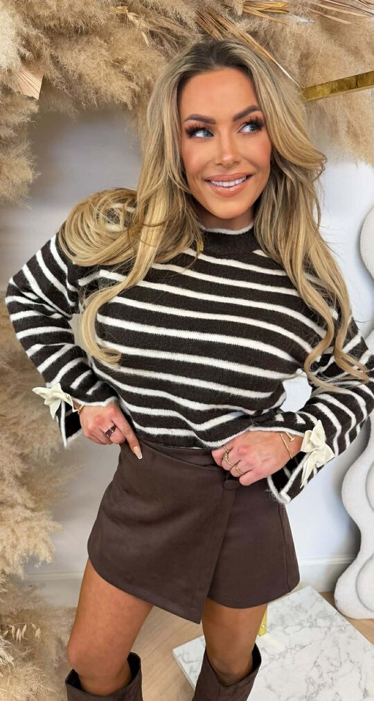 STRIPE STRIK SWEAT AM686 CHOCO STRIPE STRIK SWEAT AM686 CHOCO