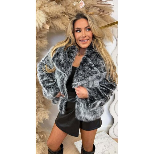 MELODY FAUX FUR JACKET V226 BLACK