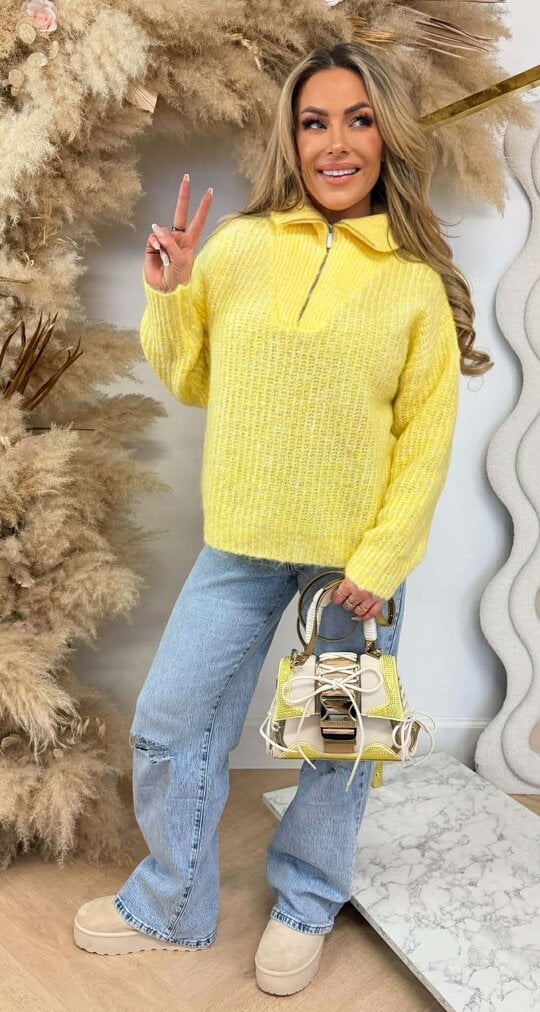 ZIPPER COMFY SWEAT 8501 YELLOW