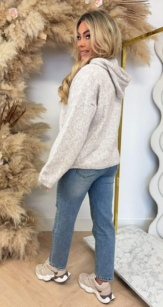BROOKE BASIC SOFT HOODIE TAUPE BROOKE BASIC SOFT HOODIE TAUPE