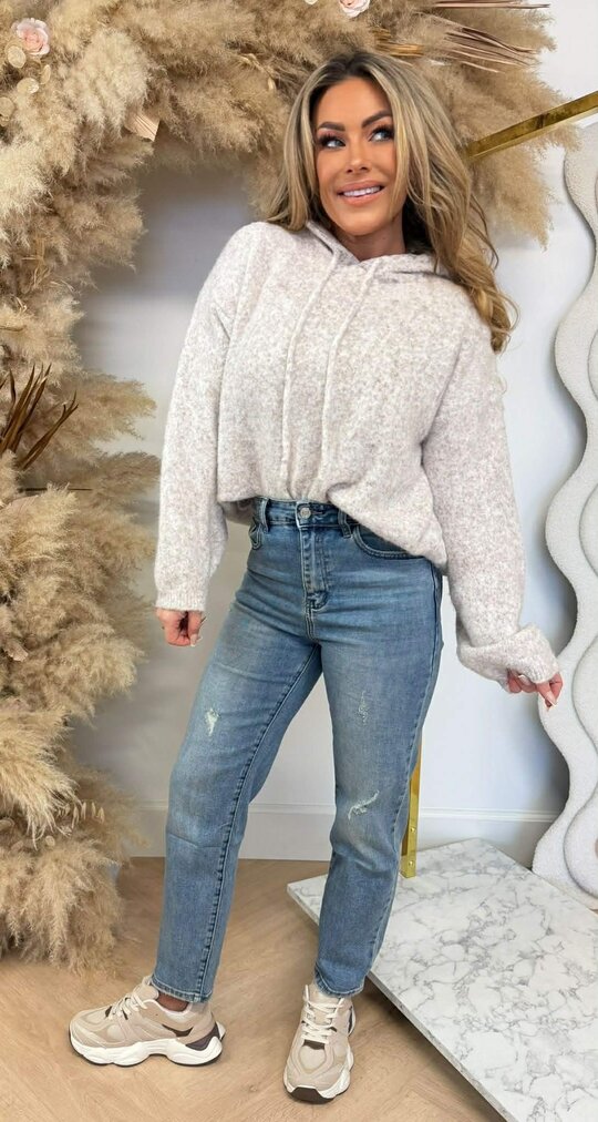 BROOKE BASIC SOFT HOODIE TAUPE BROOKE BASIC SOFT HOODIE TAUPE