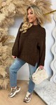 BOXY KNIT SWEATER CHOCO