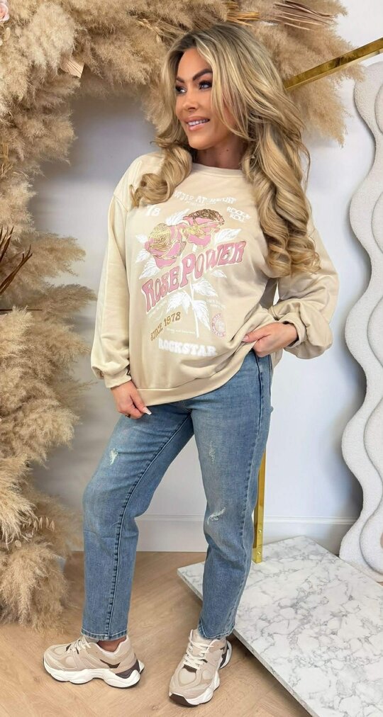WILD AT HEART SWEAT 801754 BEIGE