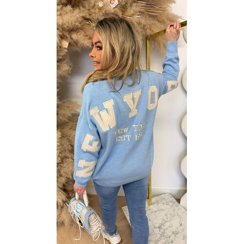 NEW YORK TEKST SWEAT AM1072 ICEBLUE
