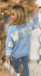 NEW YORK TEKST SWEAT AM1072 ICEBLUE
