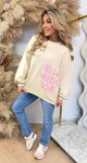 ALL WE NEED IS LOVE SWEAT 801772 BEIGE
