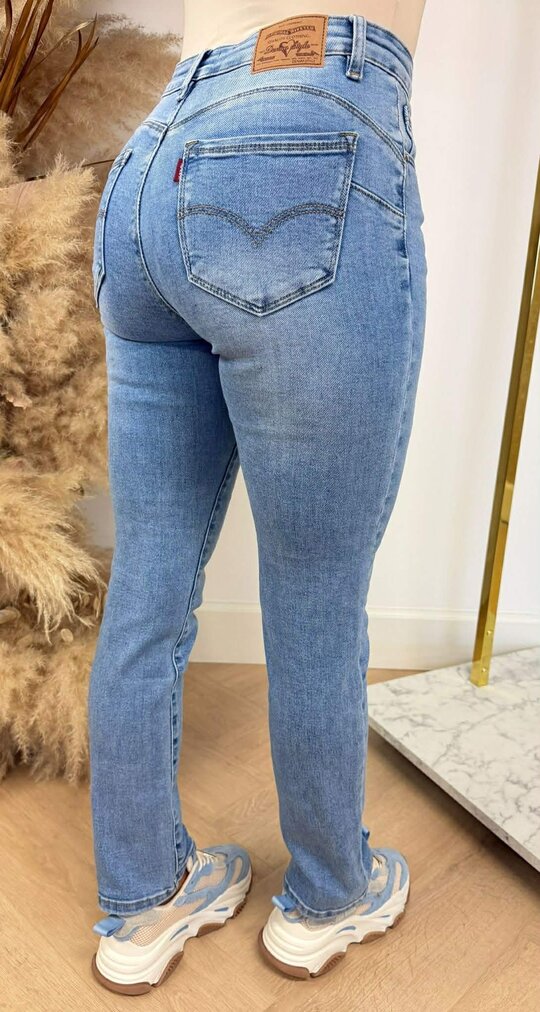 STRAIGHT DENIM JEANS 6508 DENIMBLUE
