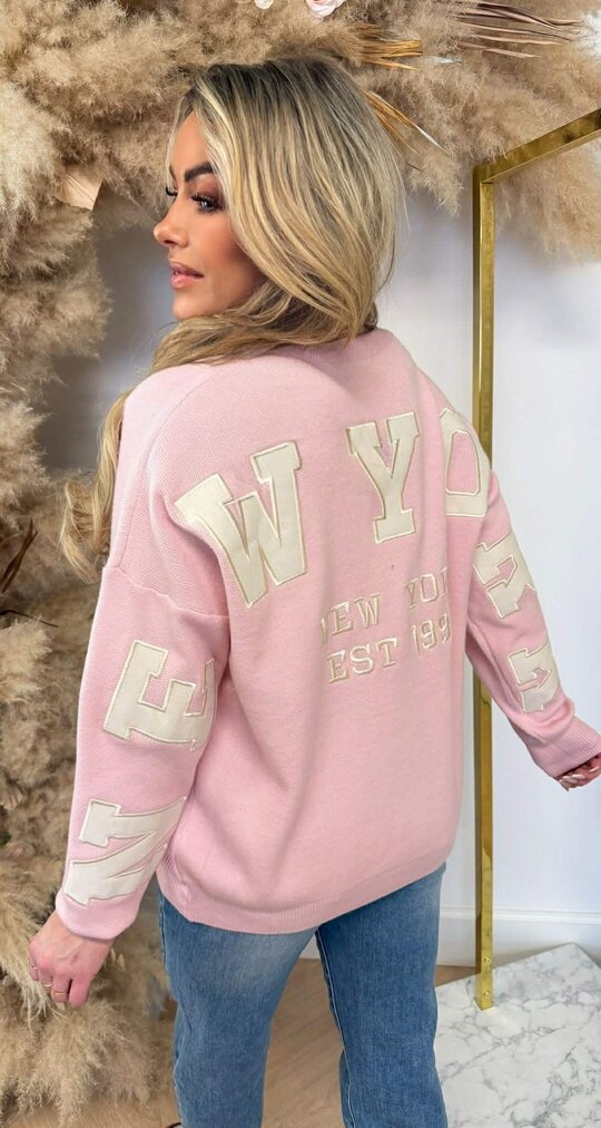 NEW YORK TEKST SWEAT AM1072 PINK