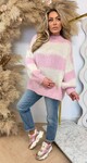 LO BIG STRIPE SWEAT PINK LO BIG STRIPE SWEAT PINK