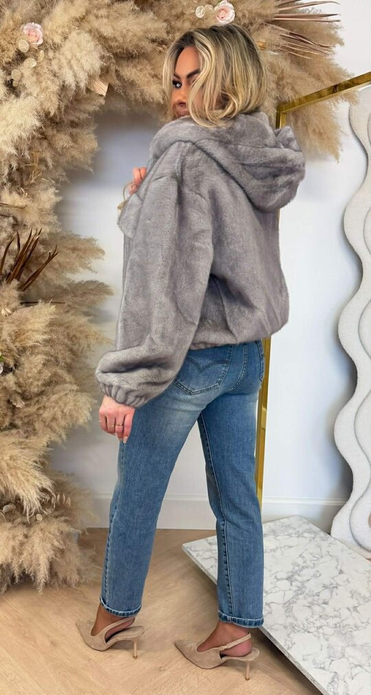 MUSTY FAKE FUR JACKET 1296 GREY