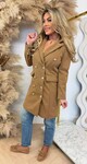 MILAN BUTTON VILT COAT CAMEL