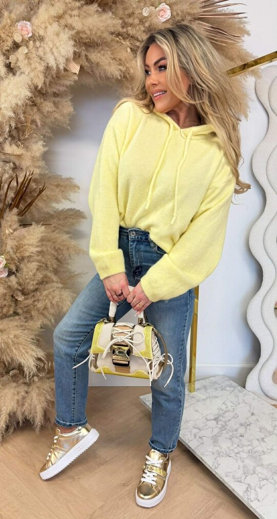 BROOKE BASIC SOFT HOODIE YELLOW BROOKE BASIC SOFT HOODIE YELLOW